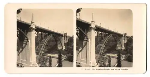 Stereo-Fotografie NPG, Berlin, Ansicht Bern, Blick von unten nach der Kornhausbrücke