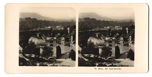 Stereo-Fotografie NPG, Berlin, Ansicht Bern, Blick nach der Nydeckbrücke mit Turmhaus