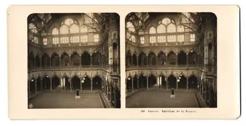 Stereo-Fotografie NPG, Berlin, Ansicht Anvers, Interieur de la Bourse