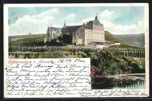 AK Ahrweiler, Calvarienberg, Schloss am Fluss