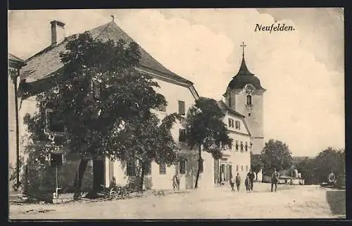 AK Neufelden, Ortspartie mit Kirche