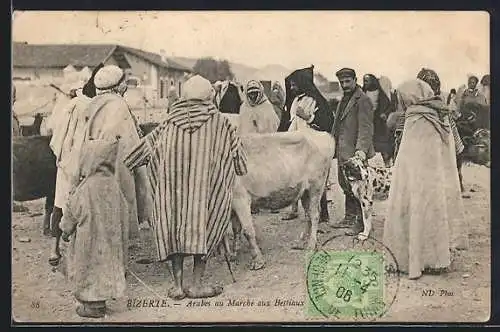 AK Bizerte, Arabes au Marché aux Bestiaux