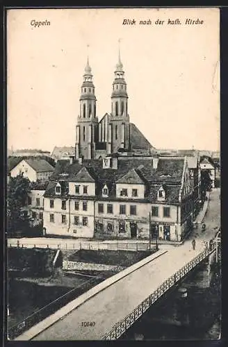 AK Oppeln, Blick nach der kath. Kirche