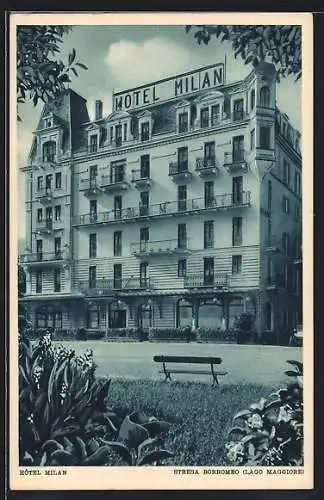 AK Stresa Borromeo, Blick auf das Hotel Milan