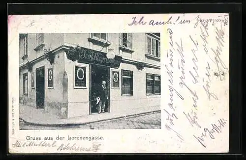 AK Wien, Gasthaus Joseph Mayer in der Lerchengasse