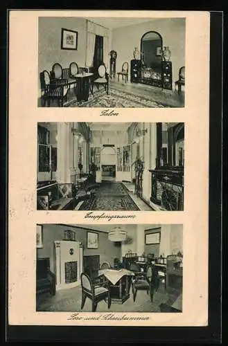 AK Wien, Hotel Kaiserhof, Frankenberggasse, Salon, Empfangsraum