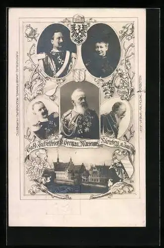 AK Nürnberg, Gold. Jubelfeier d. German. Museums 1902, Prinzregent Luitpold, Ganzsache Bayern 5 Pfennig