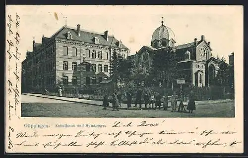 AK Göppingen, Synagoge und Schulhaus