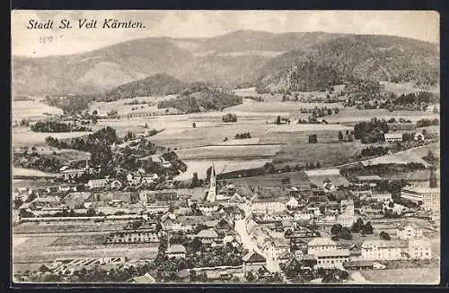 AK St. Veit /Kärnten, Teilansicht mit Strassenpartie