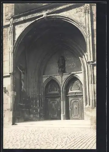 AK Dinkelsbühl, Portal der St. Georgskirche