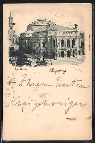 AK Augsburg, Theater aus der Vogelschau