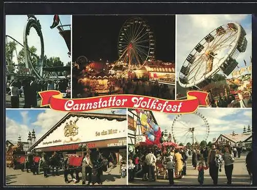 AK Cannstatt, Cannstatter Volksfest, Riesenrad, Festzelt