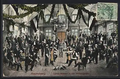 AK Heidelberg, Corps-Mensur in der Hirschgasse