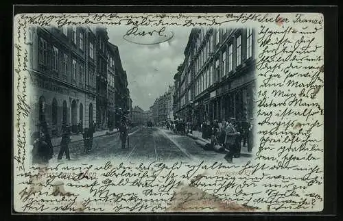 Mondschein-AK Wien, In der Burggasse