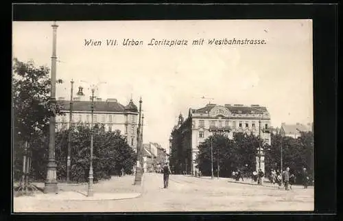 AK Wien, Urban Loritzplatz mit Westbahnstrasse
