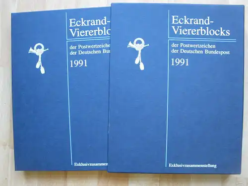 BRD 1991 Jahres Exklusivzusammenstellungen mit Eckrand Viererblocks ** Muster