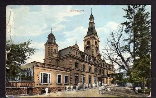 100120 Ansichtskarte Güterfelde Gütergotz 1911 Schloss Uhrturm Verlag Goldiner