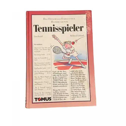 3907 Gert Seidel DAS OFFIZIELLE ENDGÜLTIGE HANDBUCH FÜR TENNISSPIELER HC +Illu