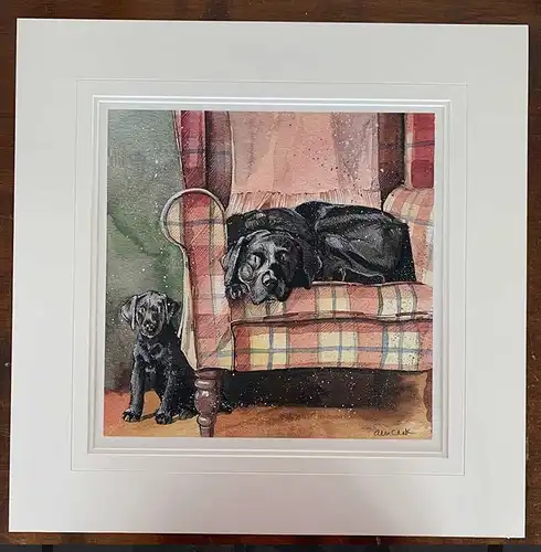 Alex Clark Hund Hunde  Sophie And Scarlet   140x140 mm incl. Umschlag    0006