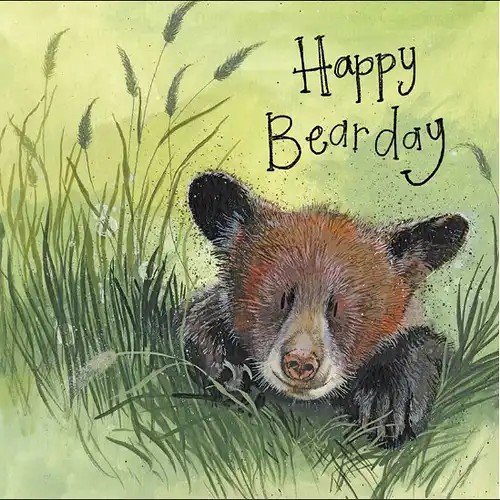 Alex Clark Bear Cub Bär zum Geburtstag  140x140 mm incl. Umschlag  0027