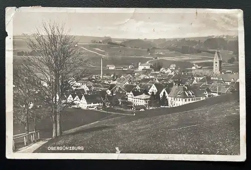 Obergünzburg Blick auf Ort Kirche Gebäude Bayern Deutschland 600184A TH D