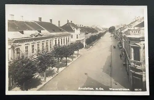 Amstetten Wienerstraße Stadt Gebäude Geschäfte Cafe Niederösterreich 600185A D