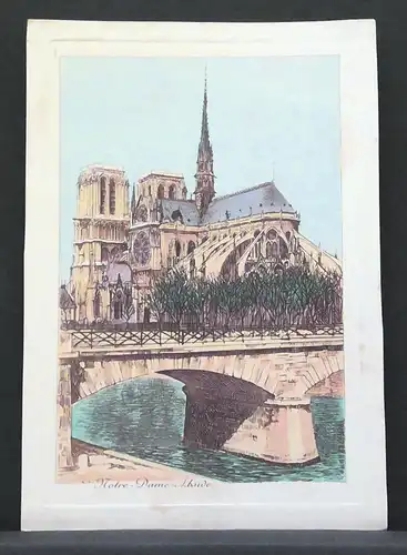 Notre Dame Abside Paris Frankreich Tiefdruck Gemälde JW 410194 F