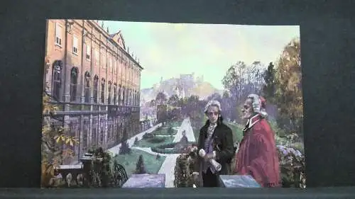 Salzburg Mirabellgarten Bischof Mozart Zeichnung JW 73491