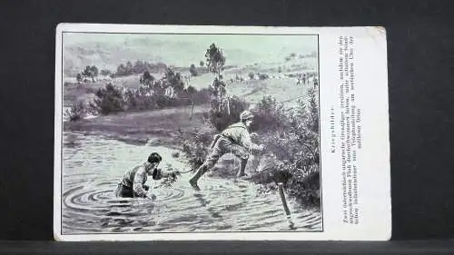 Kriegsbilder Grenzjäger Fluss Soldaten Österreichische Armee JW 165484