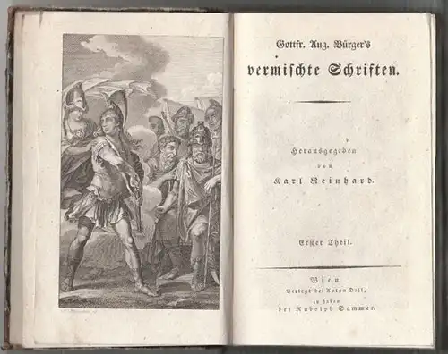 BÜRGER, Sämmtliche Werke. Vermischte Schriften.... 1812