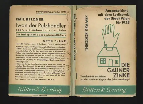 Die Gaunerzinke. Gedichte. KRAMER, Theodor.