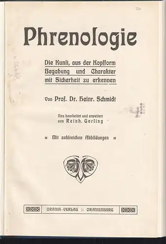 Phrenologie. Die Kunst, aus der Kopfform Begabung und Charakter mit Sicherheit z