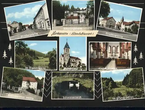 wb12834 Horhausen Westerwald Erholungsheim Kirche Grenzbachtal Muehle Strassenpartie Kategorie. Horhausen (Westerwald) Alte Ansichtskarten