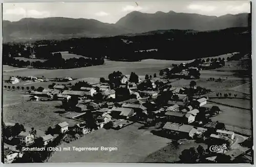 Schaftlach Schaftlach Fliegeraufnahme ungelaufen ca. 1955 / Waakirchen /Miesbach LKR