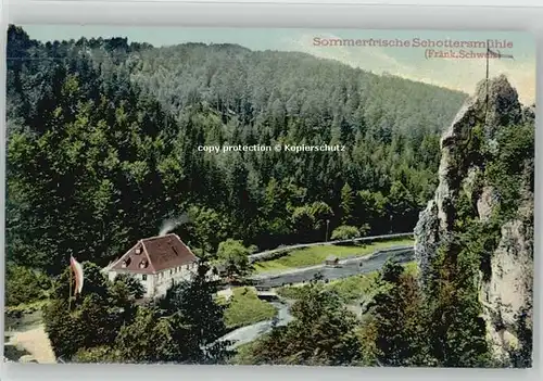 Wiesenttal Wiesenttal Schottersmuehle ungelaufen ca. 1910 / Wiesenttal /Forchheim LKR