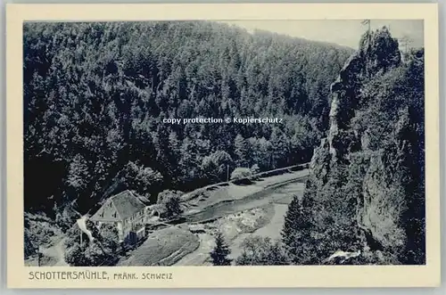 Wiesenttal Wiesenttal Schottersmuehle ungelaufen ca. 1920 / Wiesenttal /Forchheim LKR