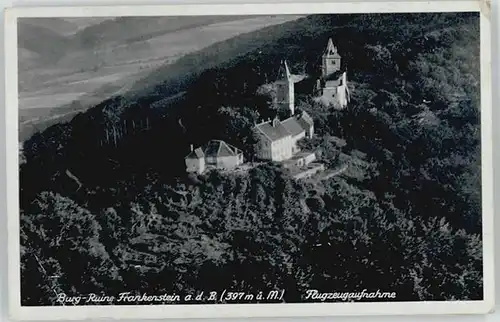 Nieder-Beerbach Burg Ruine Falkenstein Fliegeraufnahme *