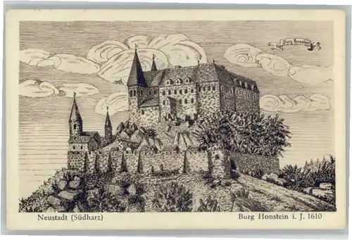 Neustadt Harz Burg Honstein Kuenstler Konrektor Hesse *