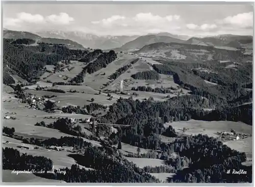 Riedholz Allgaeu Fliegeraufnahme Argentobelbruecke Iberg *