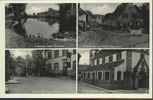 Forchheim Oberfranken Entenweiher Hauptstrasse Schule Krieger Denkmal 