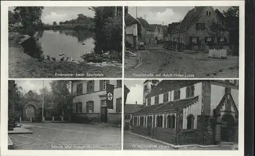 Forchheim Oberfranken Entenweiher Hautstrasse Schule Krieger Denkmal 