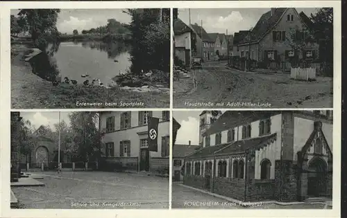 Forchheim Oberfranken Entenweiher Hautstrasse Schule Krieger Denkmal 