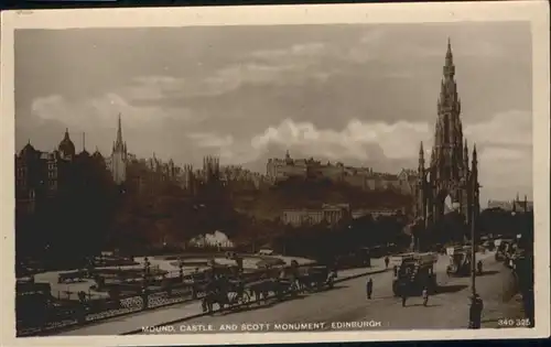 Edinburgh Mound Castle Scott Monument Kutsche / Edinburgh /Edinburgh