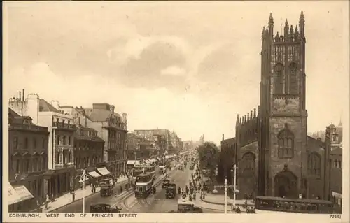 Edinburgh Princes Street Strassenbahn / Edinburgh /Edinburgh