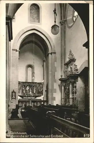 Gelnhausen Marienkirche Seitenaltar Grabmal / Gelnhausen /Main-Kinzig-Kreis LKR