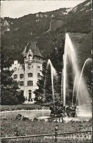 Glarus GL Glarus Bahnhof Volksgarten Brunnen x / Glarus /Bz. Glarus