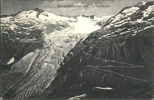 hw17101 Rhonegletscher Glacier du Rhone Furkastrasse Kategorie. Rhone Alte Ansichtskarten