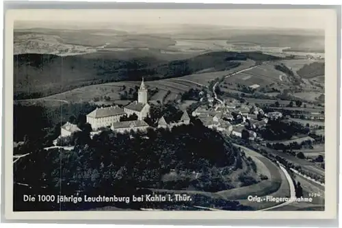 Kahla Thueringen Leuchtenburg Fliegeraufnahme *