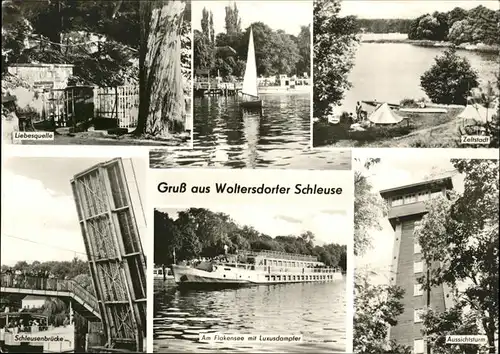 Woltersdorf Erkner Wolterdorfer Schleuse Flakensee Luxusdampfer Liebesquelle / Woltersdorf Erkner /Oder-Spree LKR