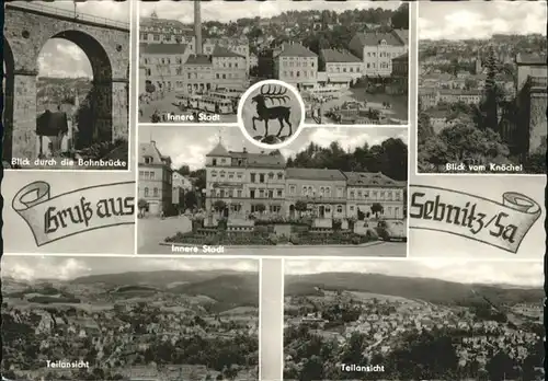 Sebnitz Knoechel Innere Stadt Bahnbruecke  / Sebnitz /Saechsische Schweiz-Osterzgebirge LKR